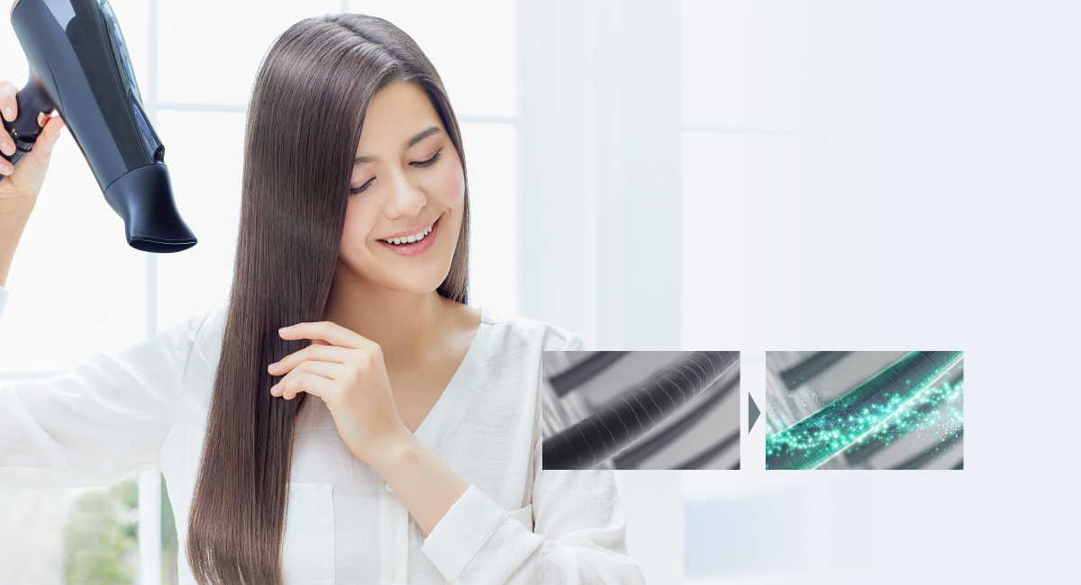 ថែបំប៉នសក់ទ្វេដង ដោយប្រើអីយ៉ុង
