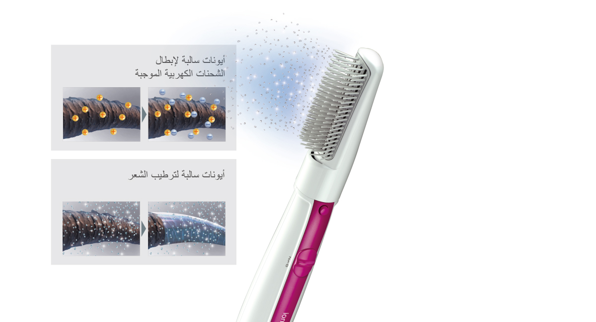 تكييف أيوني للتمتع بشعر لامع