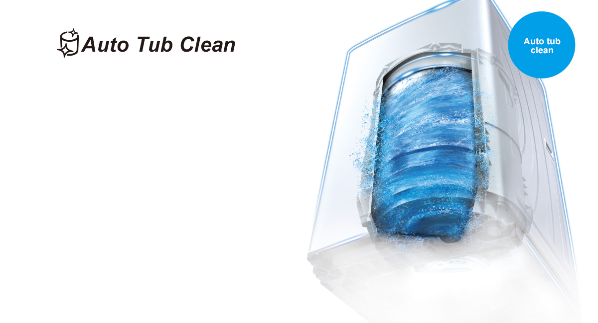 Automatically cleans the drum and prevents the formation of bacterias.