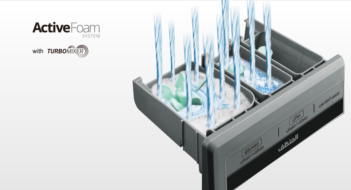 Dissolves detergent quickly