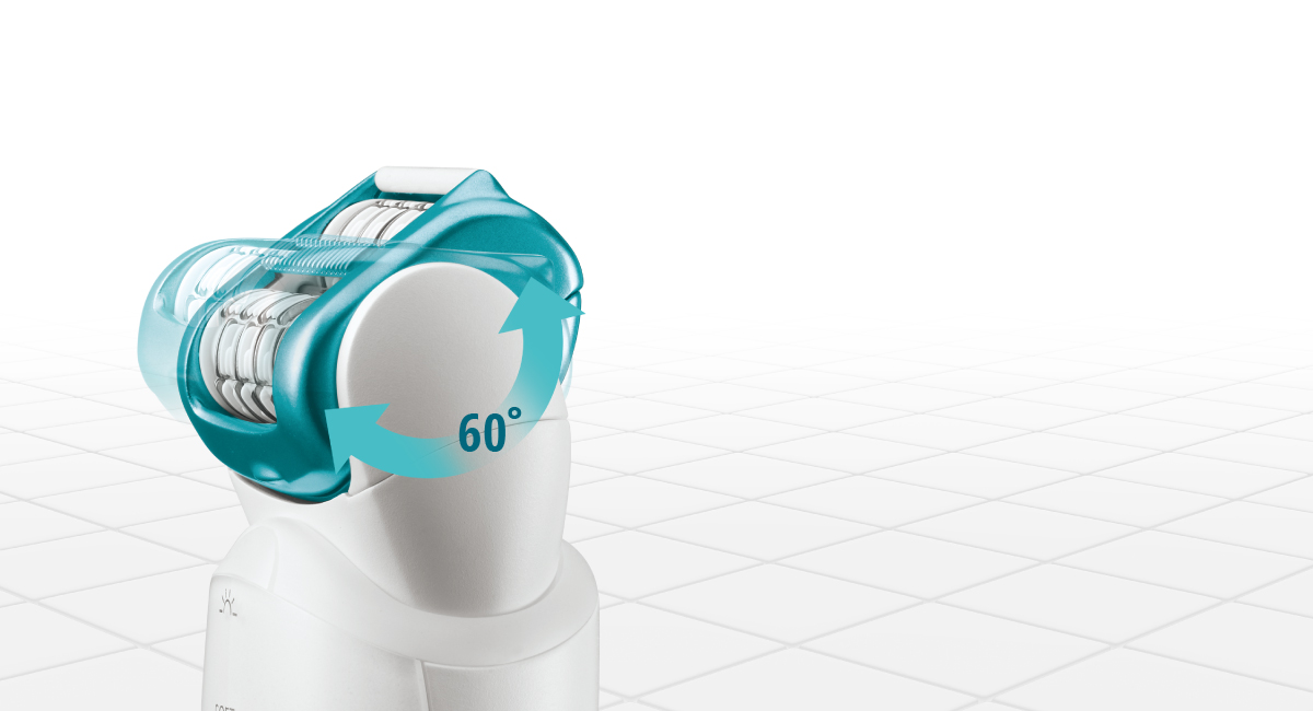 Easy-to-fit pivoting head