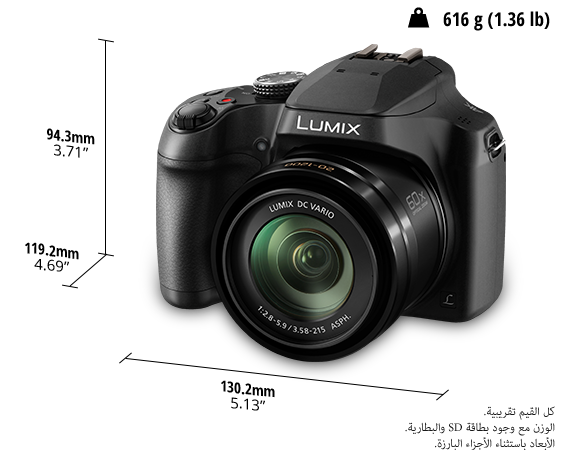 الكاميرا الرقمية LUMIX®الطراز DC-FZ80