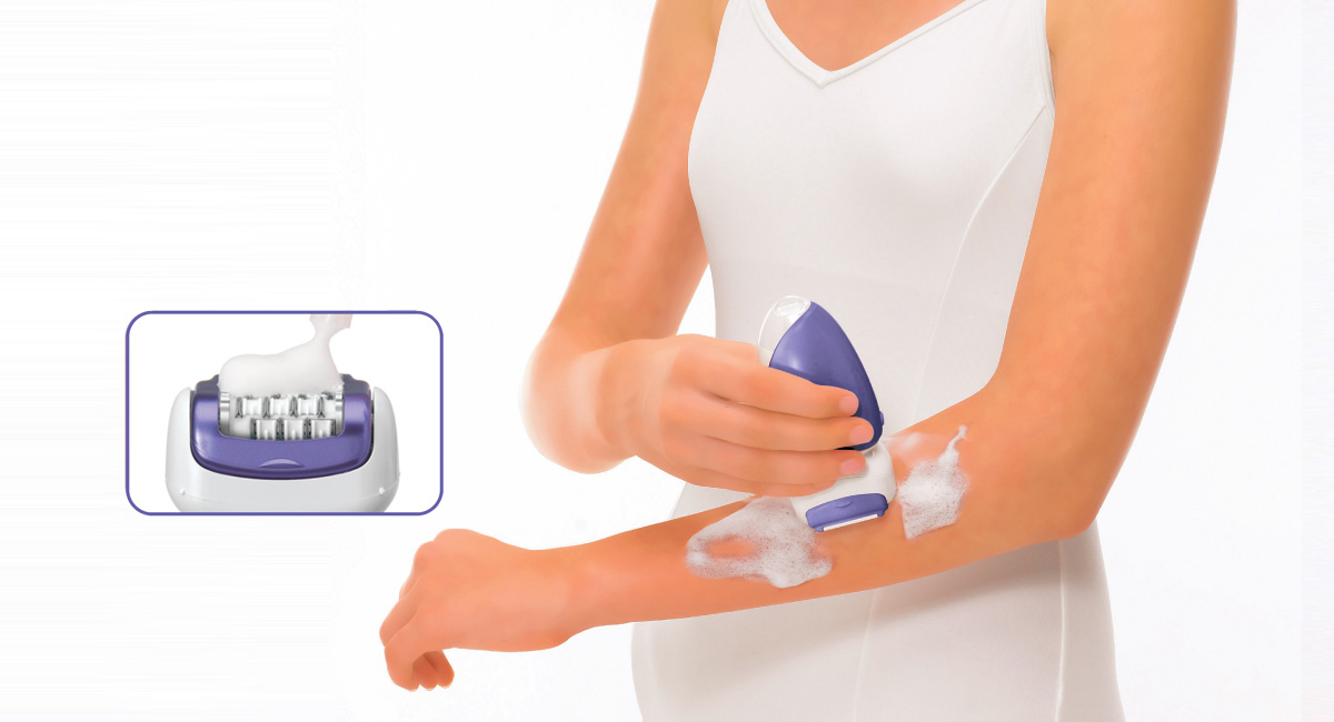 Easy, Comfortable Epilation with Moistening Foam