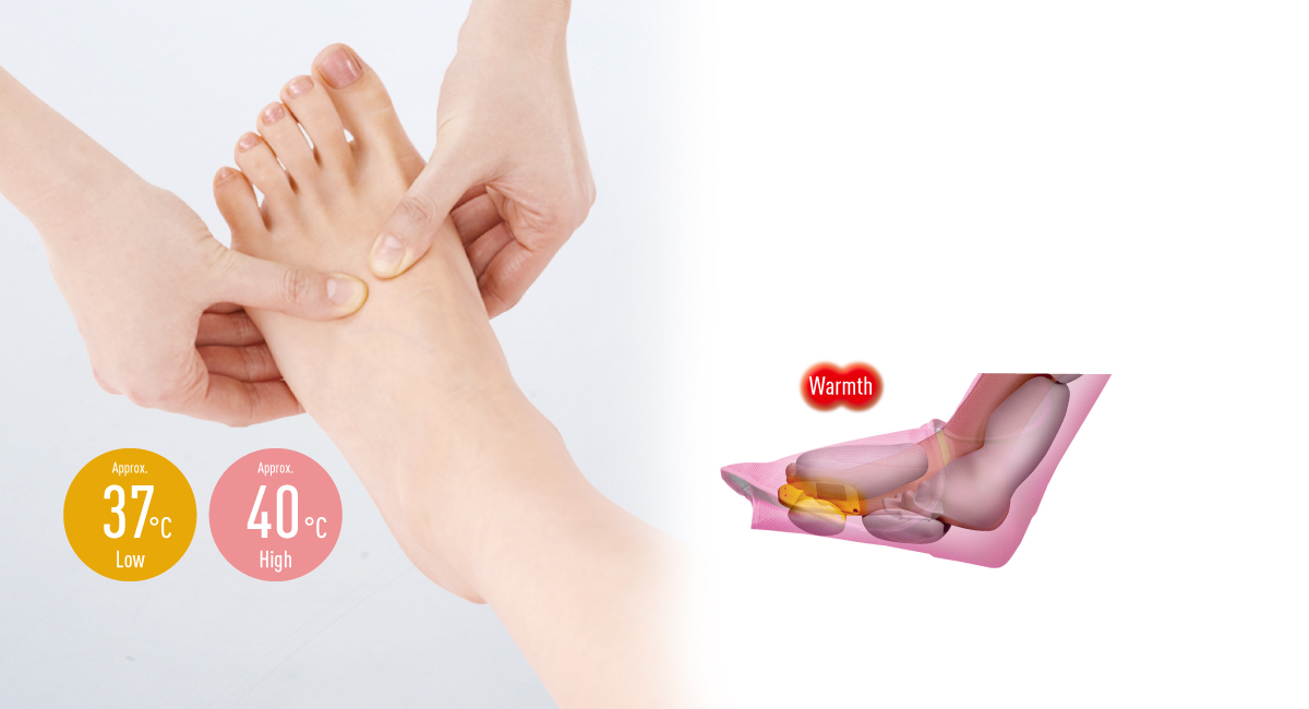 Massage the soles of your feet while warming your toes
