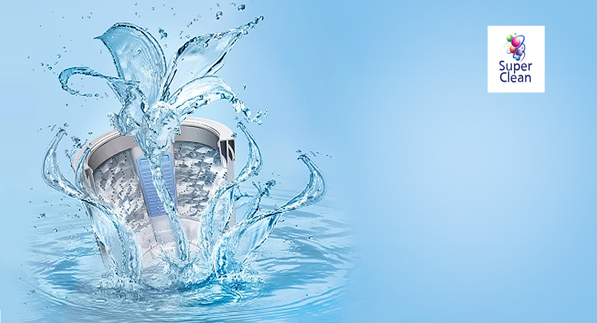 Superb Washing Performance by “Super Clean” program 