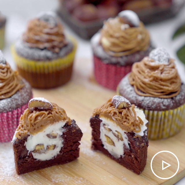 Mont Blanc Chestnut Cupcakes See more