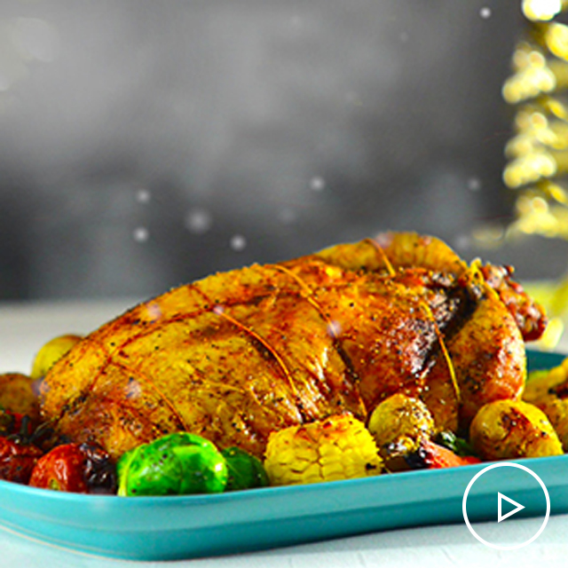 Chicken Ballotine with Roasted Vegetables See more