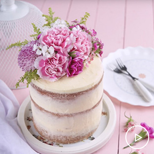 Carnation Naked Cake See more