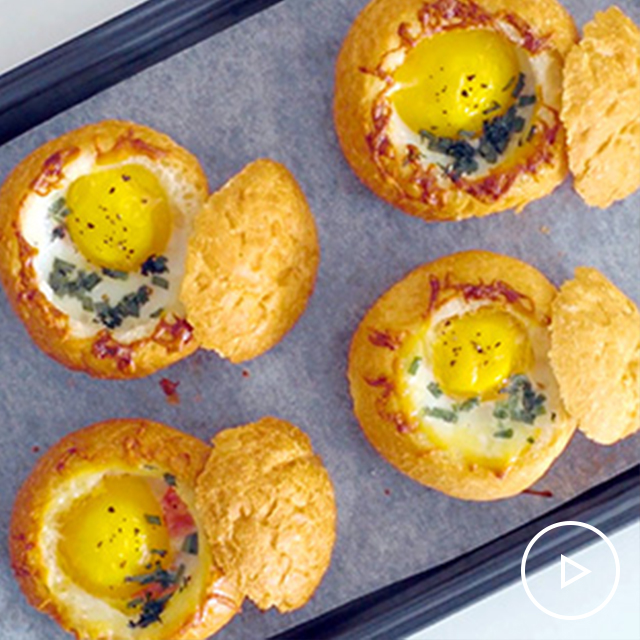 Baked Eggs In the Bread See more