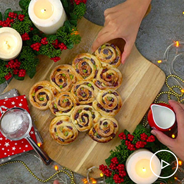 Cranberries & Pistachio Christmas Tree Bread See more