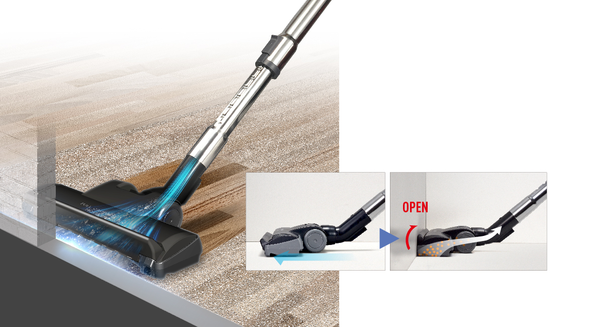 Cleaning up the dirt at the corner