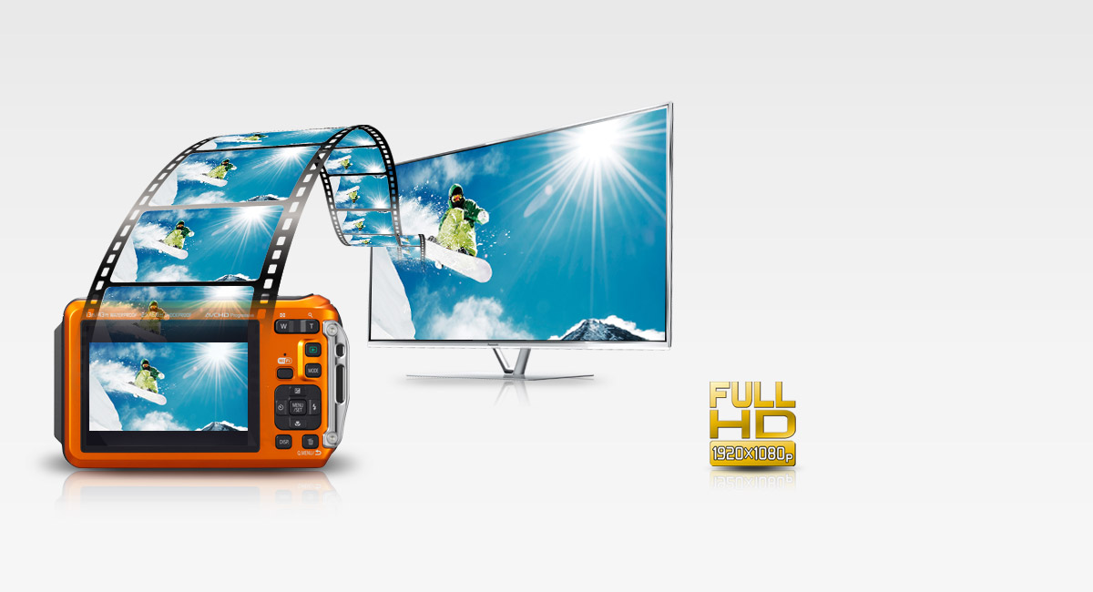 1920 x 1080pFull-HD Video Recording