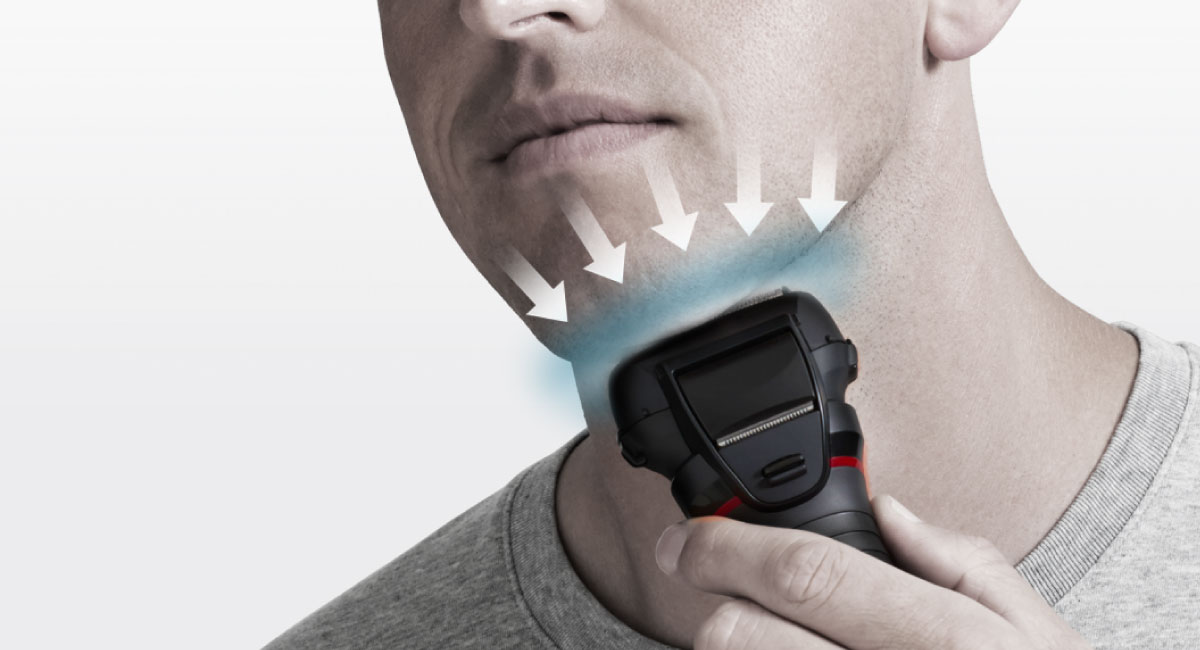 Contour hugging
with arched blade