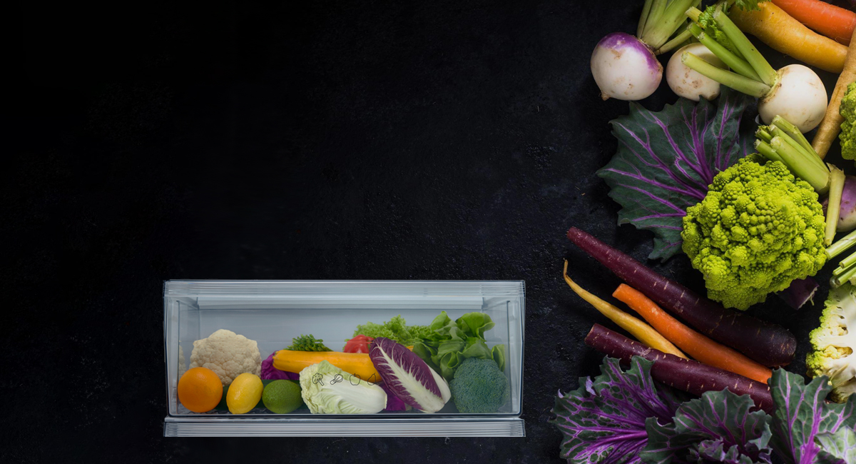 Optimal storage for fresh, crunchy, long-lasting vegetables and fruit