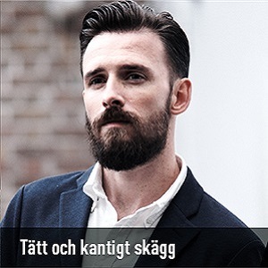Tätt och kantigt skägg