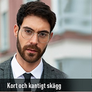 Kort och kantigt skägg