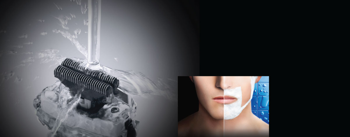 Ren och fräsch rakning 100% vattentät, Wet/Dry-drift