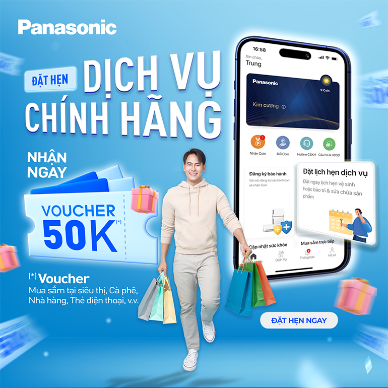 Đặt hẹn dịch vụ My Panasonic, nhận quà ngay
