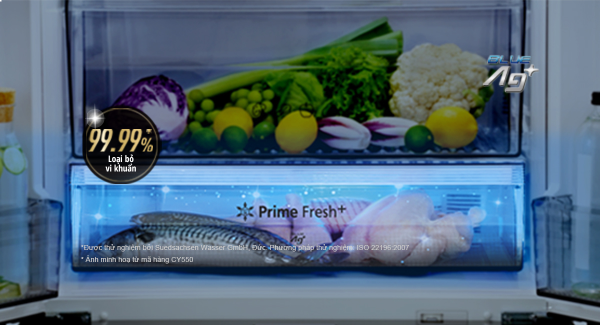 Ngăn đông mềm diệt khuẩn PrimeFresh+ & BlueAg