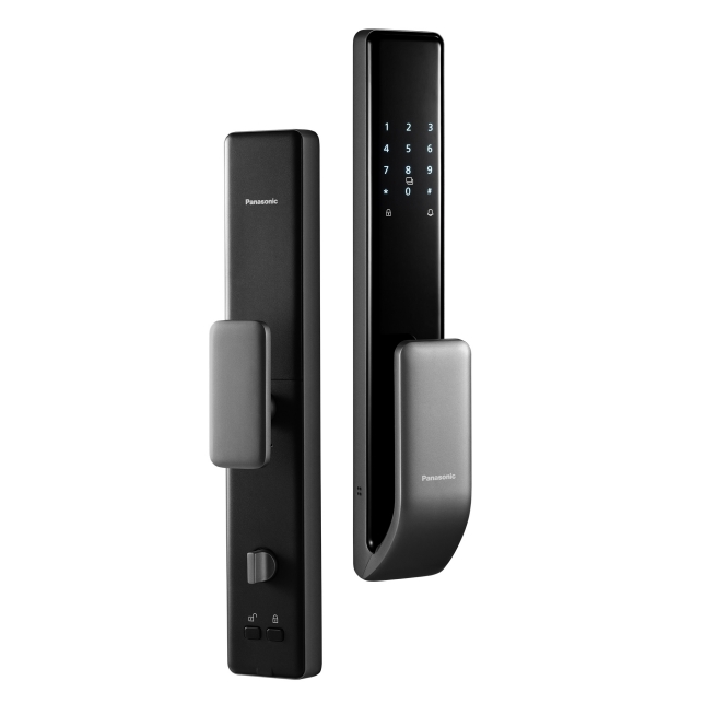 KHÓA THÔNG MINH PANASONIC TAY ĐẨY - KÉO MÀU ĐEN NHÁM ELAA4102G-VN