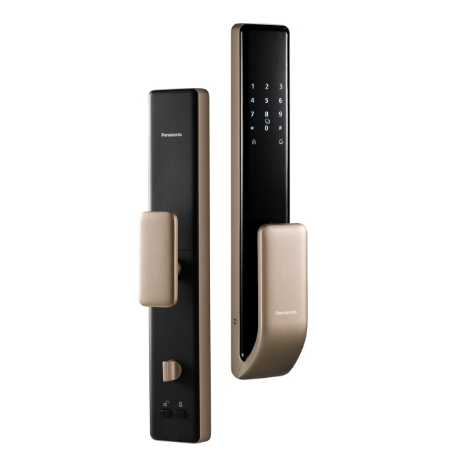 KHÓA THÔNG MINH PANASONIC TAY ĐẨY - KÉO MÀU VÀNG ĐỒNG ELAA4102Y-VN