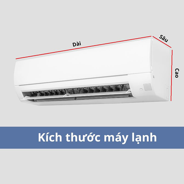 Kích thước máy lạnh 1 HP, 1.5 HP, 2 HP, 2.5 HP phổ biến nhất hiện nay See more
