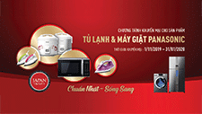 Chương trình khuyến mại cho sản phẩm Tủ lạnh và Máy giặt Panasonic Tết 2020