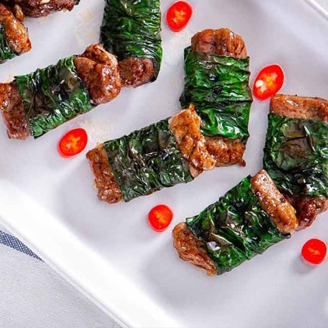 THĂN BÒ CUỐN LÁ LỐT See more