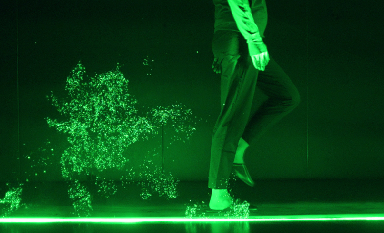 人に踏まれることで粉々になり舞い上がる粉砕花粉