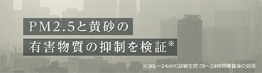 リンク：PM2.5と黄砂の有害物質の抑制を検証
