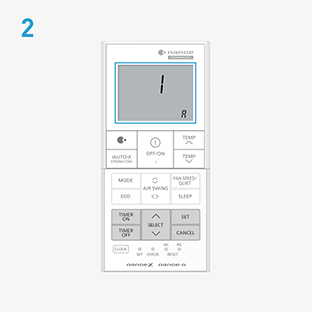 Number “1” will be displayed.