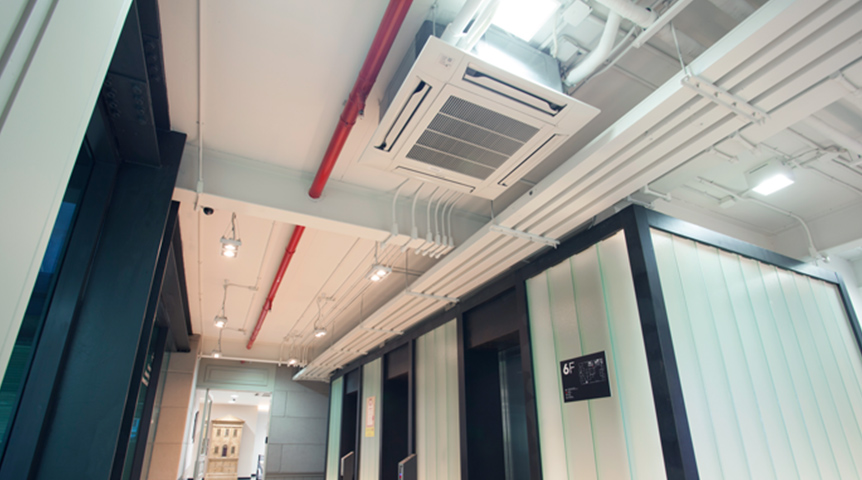 An image of a Panasonic 4-way cassette air conditioner