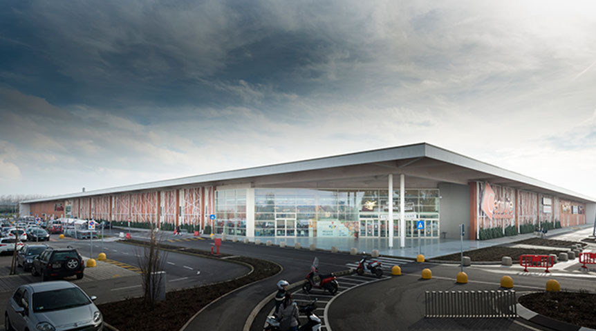 A birdview image of Le Centurie shopping complex exterior