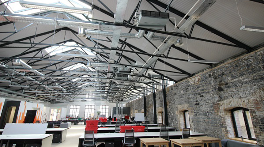 An image of a Zalando warehouse office