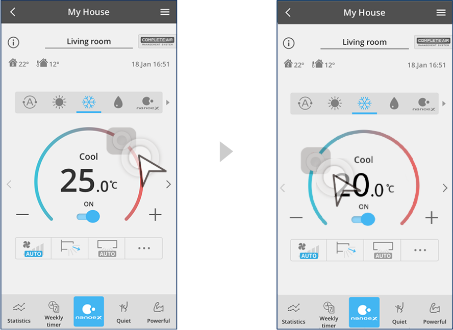 Cambiar ajuste de temperatura