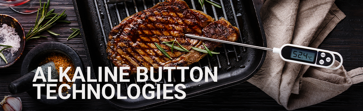 Alkaline Button Technologies