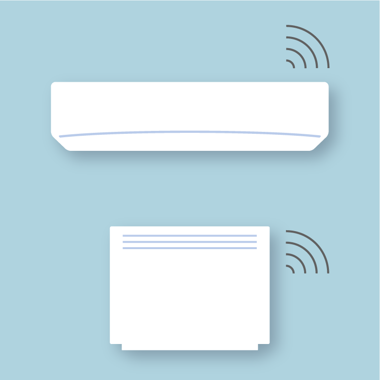 Residential air conditioner with built-in Wi-Fi