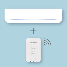 Residential air conditioner with Wi-Fi optional adaptor