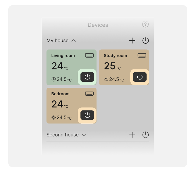 Turn the dvice ON/ OFF