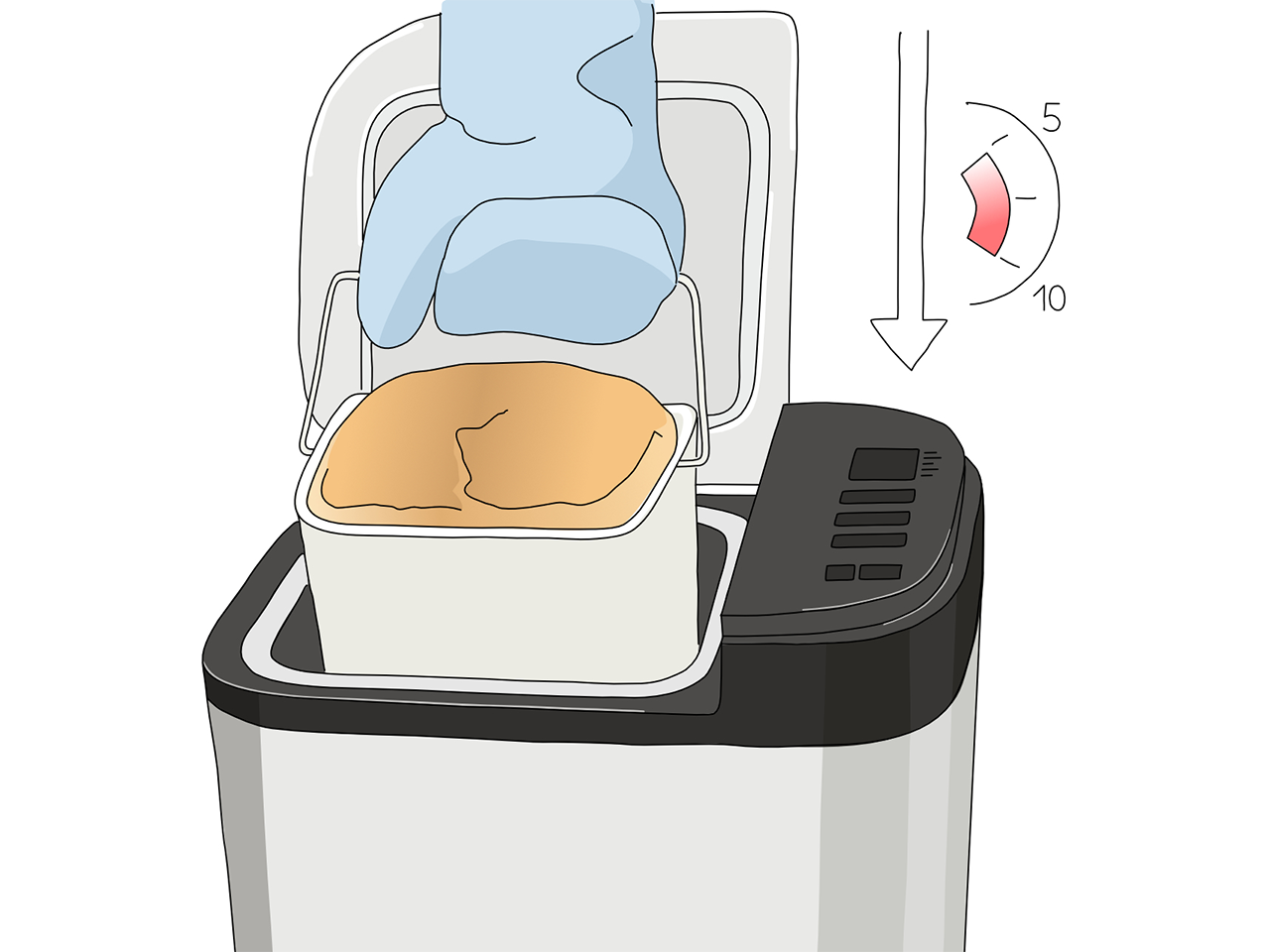 O que fazer se o pão ficar preso ao recipiente