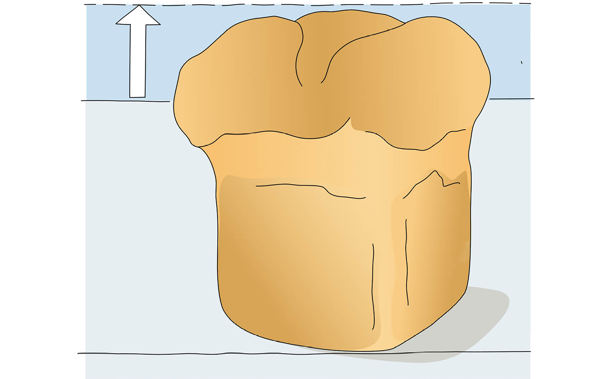O pão cresceu demasiado