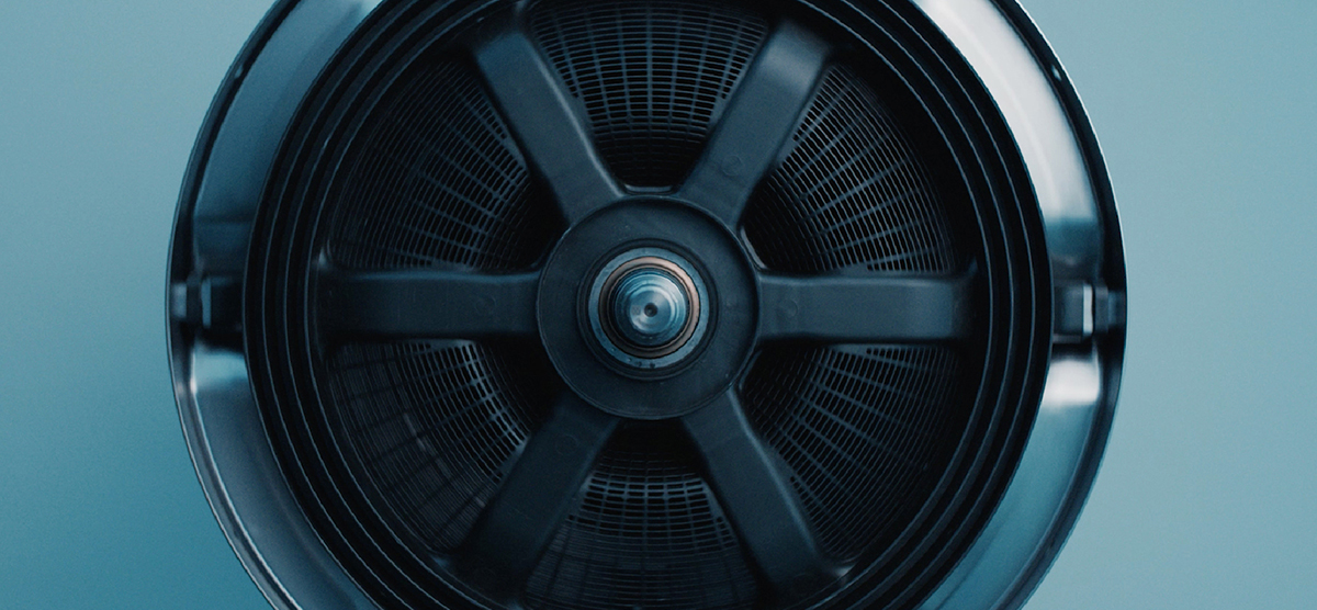 Photo of underside of washing machine tub before complete assembly.