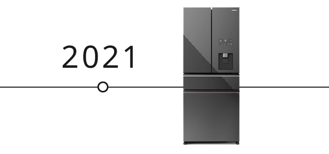 Timeline Banner: 2021 refrigerator.