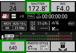 Videokuvausta tukevat näyttötilat