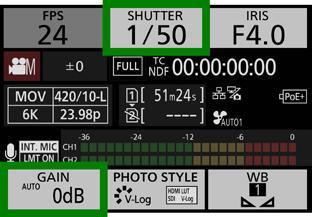Videokuvausta tukevat näyttötilat