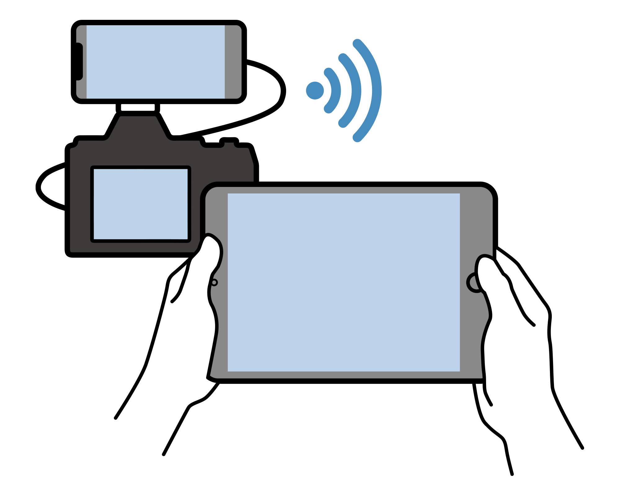 Check the video being shot in real time