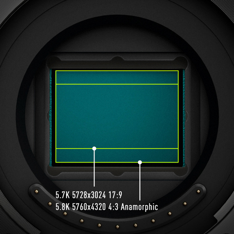 10-bitowa jakość nagrywania w trybie 5,7K 60p/50p