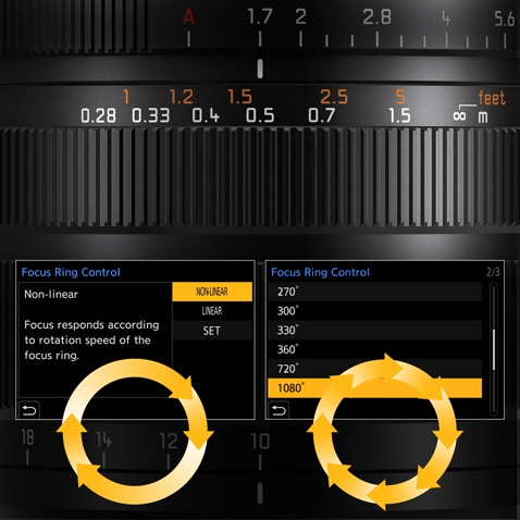Sterowanie pierścieniem ostrości