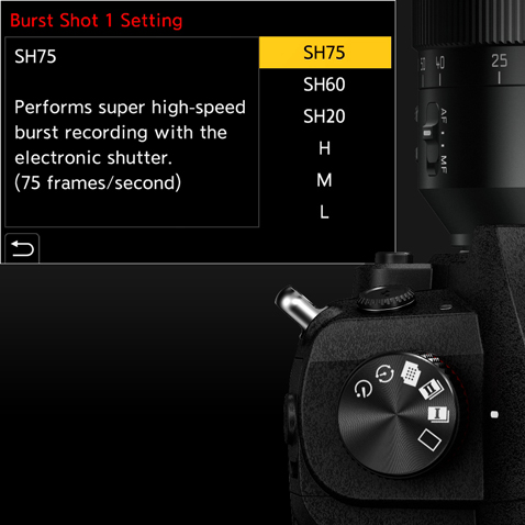 Wykonywanie zdjęć seryjnych AFS 75 kl./s