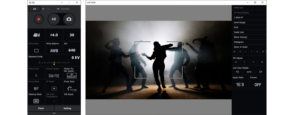 Программа для компьютеров LUMIX Tether для управления камерой